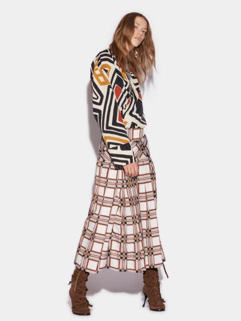 DSQUARED2 TARTAN PLEATED SKIRT