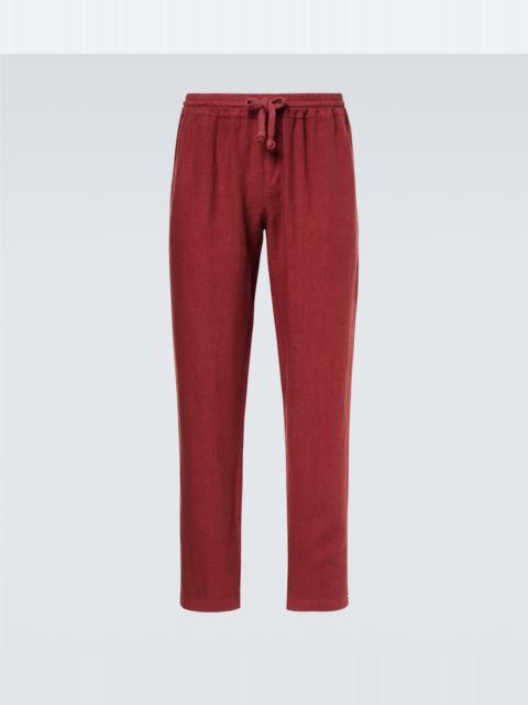 FEDELI Linen tapered pants