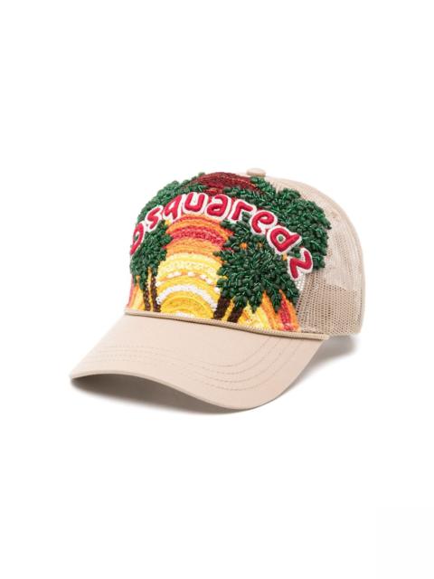 motif-embroidered baseball cap