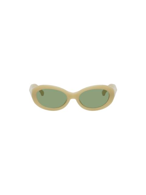 Yellow Linda Farrow Edition Oval Sunglasses