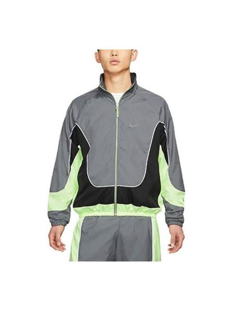 Nike Throwback Colorblock Woven Sports Basketball Stand Collar Jacket CV1932-084