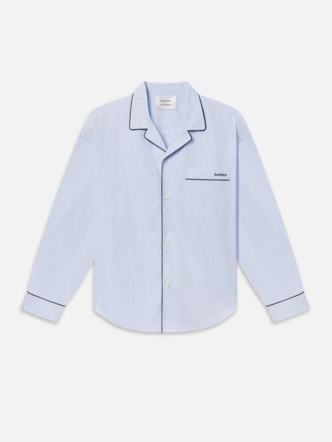 FRAME Sotheby's Unisex Pajama Shirt in Blue Stripe
