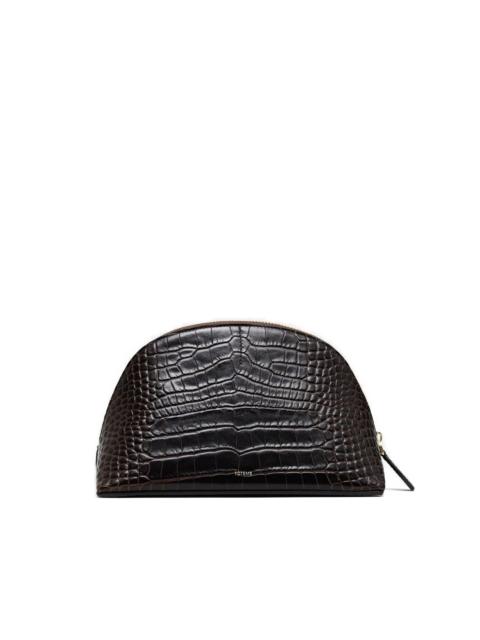TOTEME crocodile-embossed clutch bag