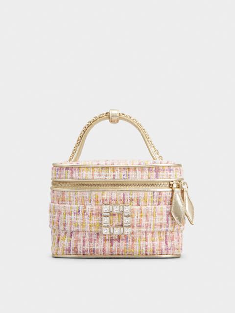 Roger Vivier Roger Vivier Vanity Strass Buckle Micro Bag in Fabric