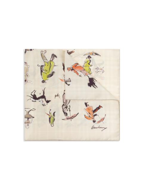 Burberry printed silk scarf