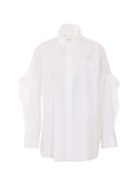 sacai frontal buttons oversize shirt