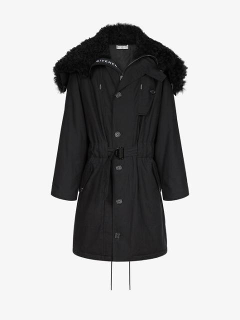 Givenchy HOODED PARKA IN SHEEP LINING
