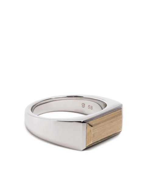 TOM WOOD Peaky Ring Gold Top 925 Sterling