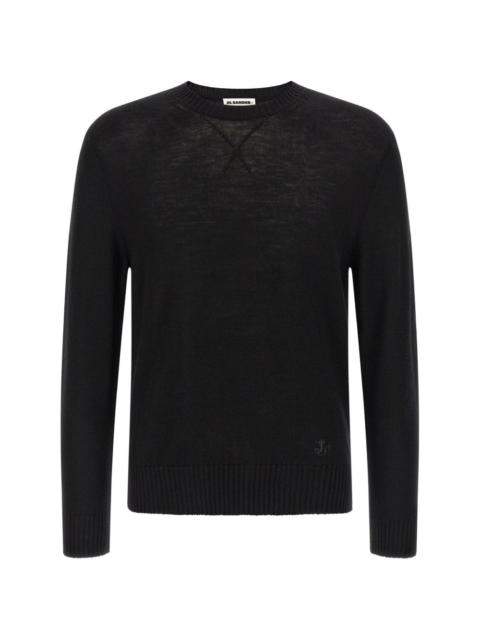 Jil Sander logo-embroidered crew-neck sweater