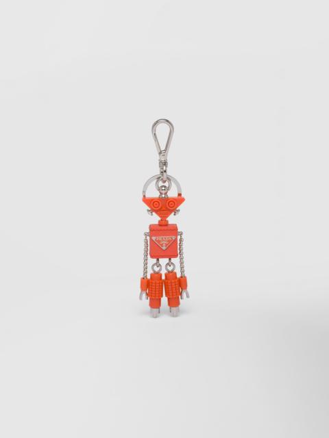 Prada Saffiano leather robot keychain trick