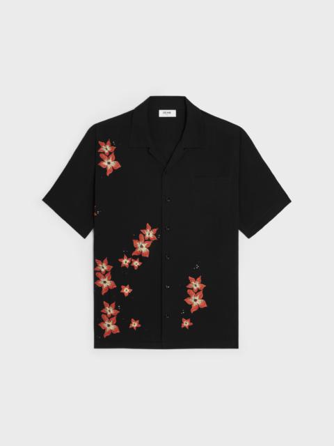 embroidered hawaiian shirt in viscose