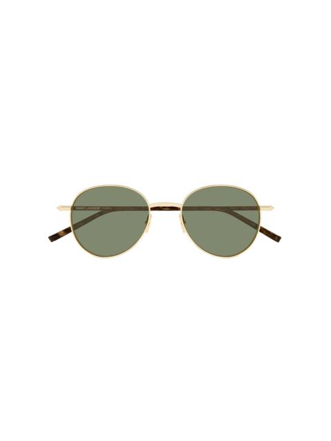 SAINT LAURENT Round-Frame Metal Sunglasses gold