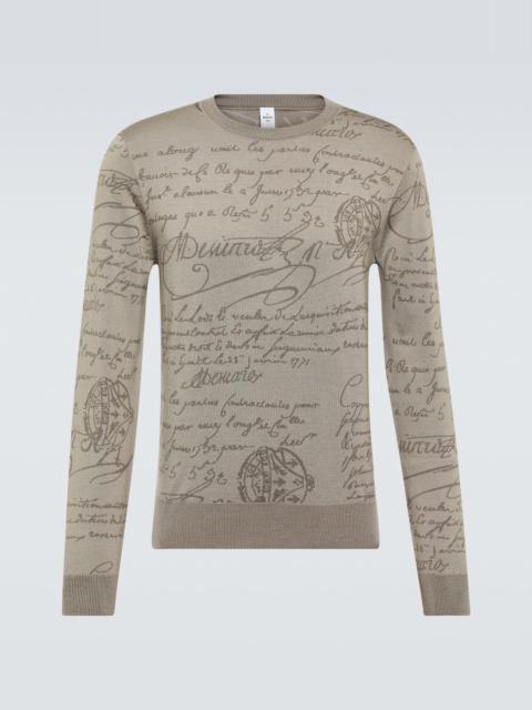 Berluti Scritto jacquard wool sweater