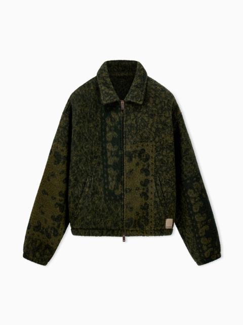 EMPORIO ARMANI JACQUARD WOOL BLEND BLOUSON BOTEH CAPSULE