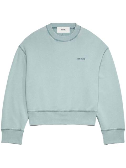 AMI Paris embroidered-logo cotton sweatshirt