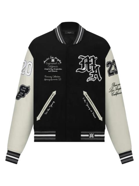 AMIRI Imagination Varsity Jacket "Black / White" SS23MOS026 001