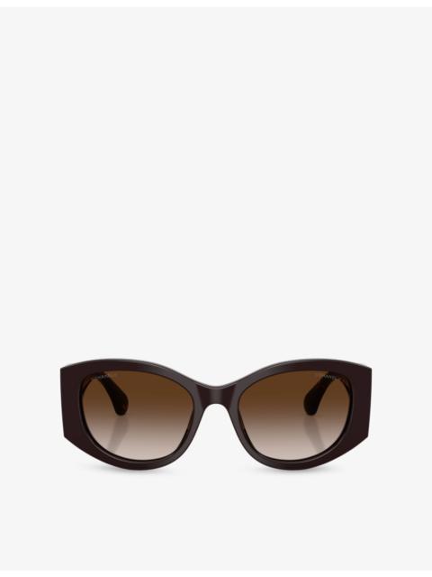 CHANEL CH5524 Oval Acetate Sunglasses