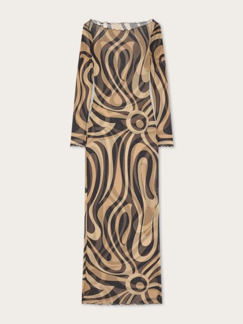 PUCCI MARMO PRINT TULLE DRESS