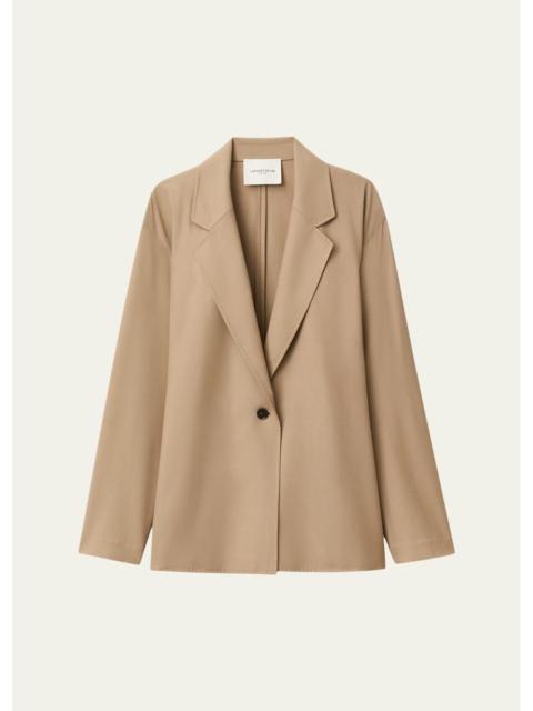 Lafayette 148 New York Belted Single-Button Blazer