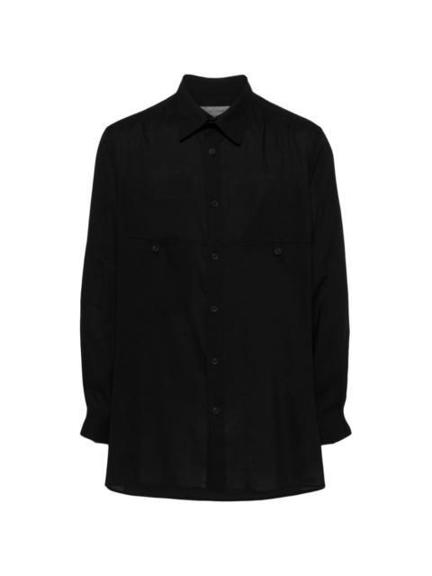 Yohji Yamamoto jetted-pocket buttoned shirt