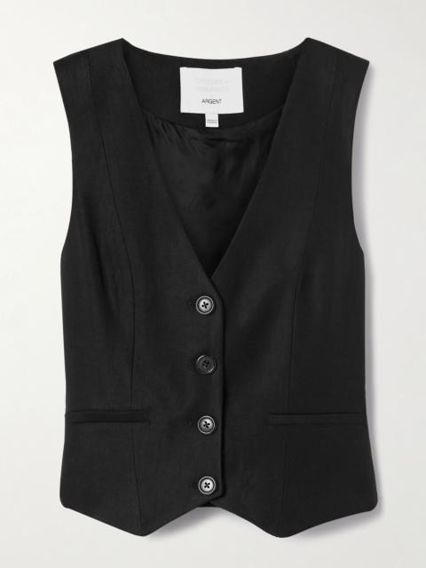 Citizens of Humanity + Argent twill vest Black