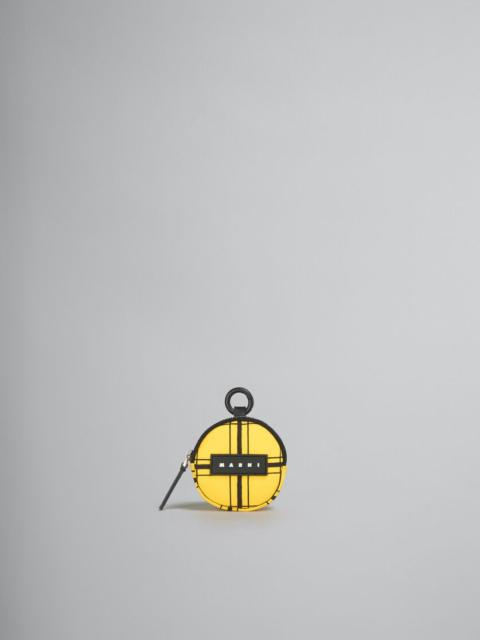 Marni YELLOW CHECKED PUFF POUCH
