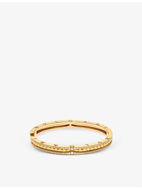 BVLGARI B.zero1 18ct yellow-gold and 0.87ct diamond bangle bracelet