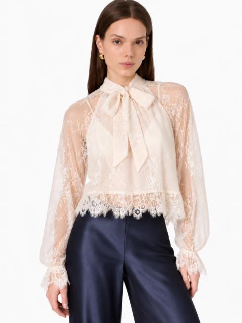 CAMI NYC TULLY LACE BLOUSE OAT