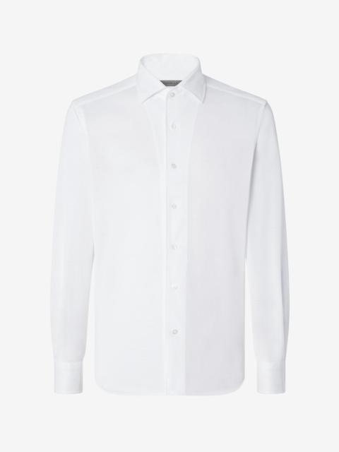 CORNELIANI White Oxford cotton jersey shirt