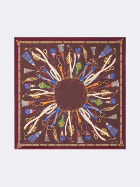 Etro Printed silk scarf