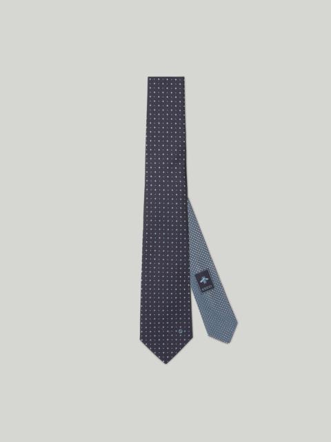 GUCCI Polka-dot rhombus silk jacquard tie