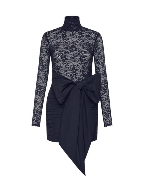 REBECCA VALLANCE Women's Nicky Hilton x Delta Lace & Taffeta Bow Minidress - Black