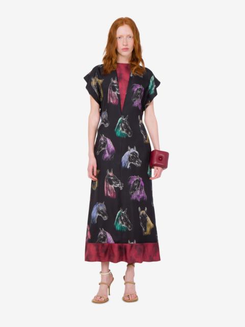 Moschino PRINTED SILK TWILL DRESS