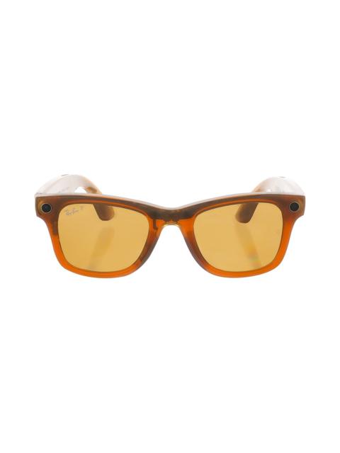 Meta Wayfarer Sunglasses - Caramel Brown