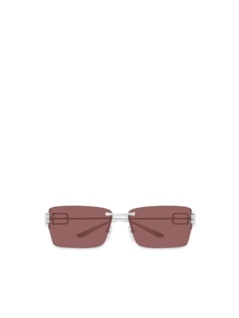 BALENCIAGA rimless logo-detail sunglasses