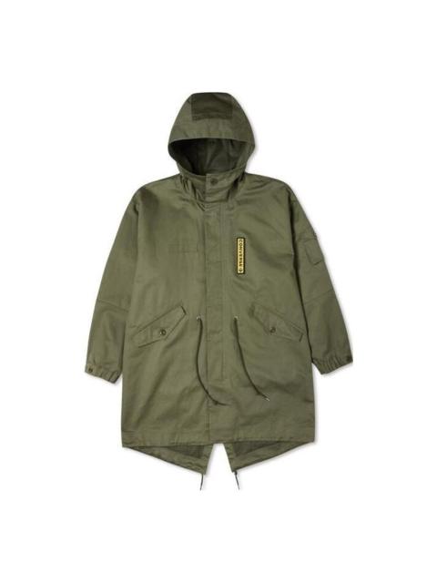 Converse Coordinates Hooded Long Jacket 'Dusty Green' 10023714-A01