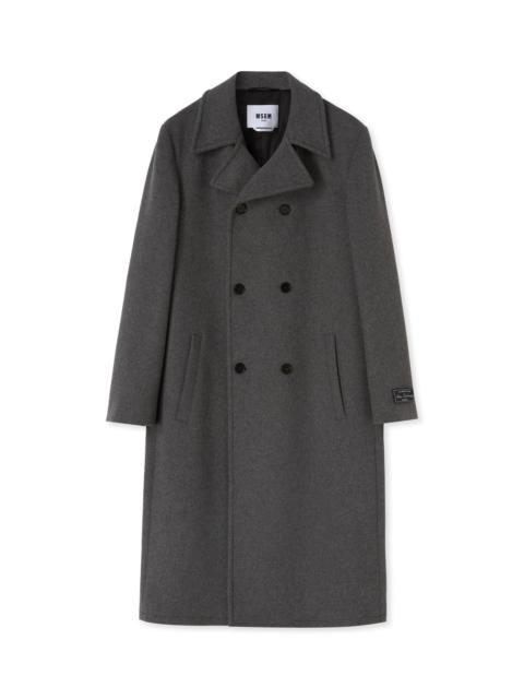 MSGM Virgin wool "Wool Coating" double-breasted coat