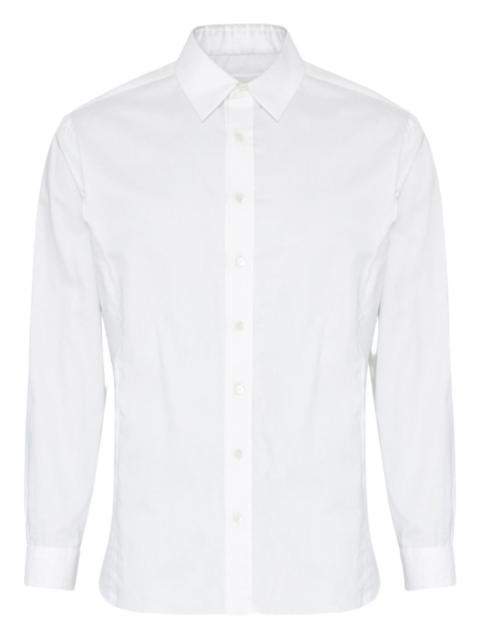 Maison Margiela long-sleeved frayed-hem shirt