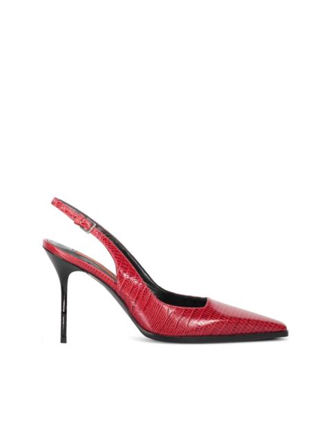 Missoni 90mm lizard-skin print slingback pumps