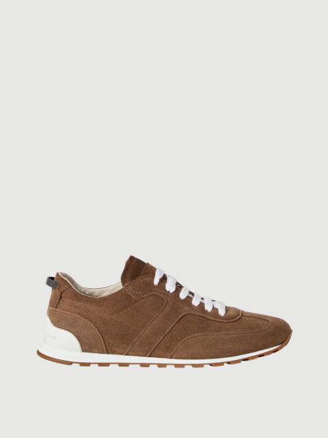 Brunello Cucinelli Suede runners with shiny loops