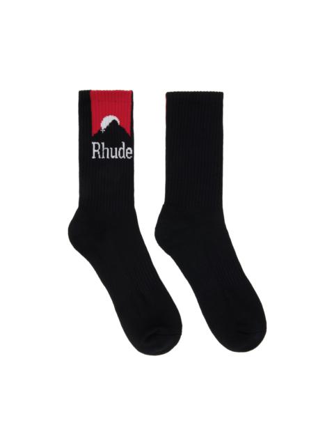 Rhude Black Moonlight Socks