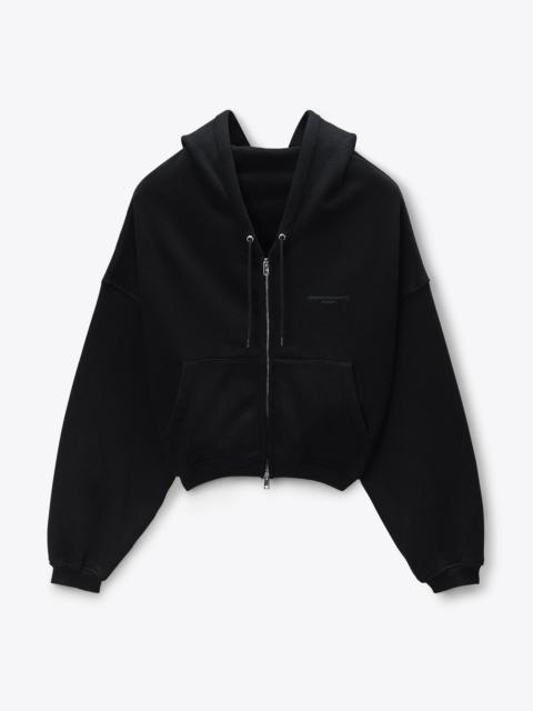Alexander Wang Black Veil Zip-Up Hoodie
