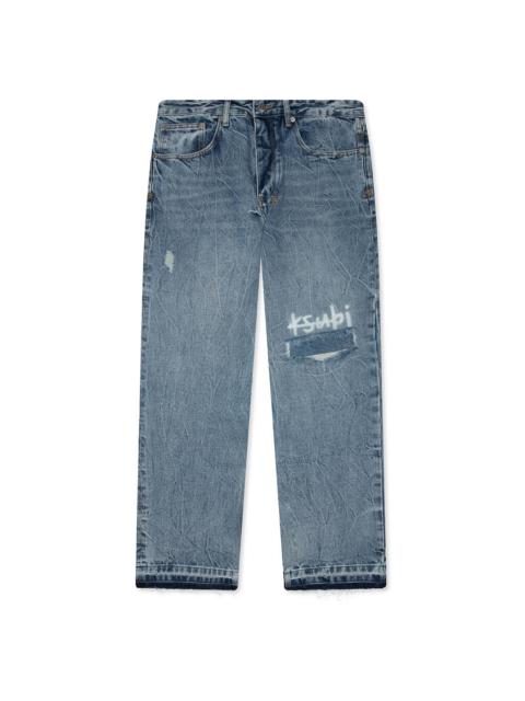 Ksubi ANTI K TRASHED 1999 PANT - PUBLIC BLUE