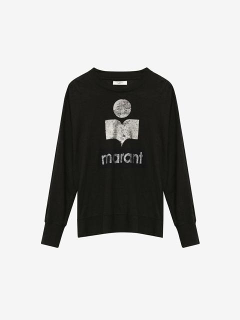 Isabel Marant Étoile KLOWIA LINEN LOGO LONG-SLEEVE T-SHIRT