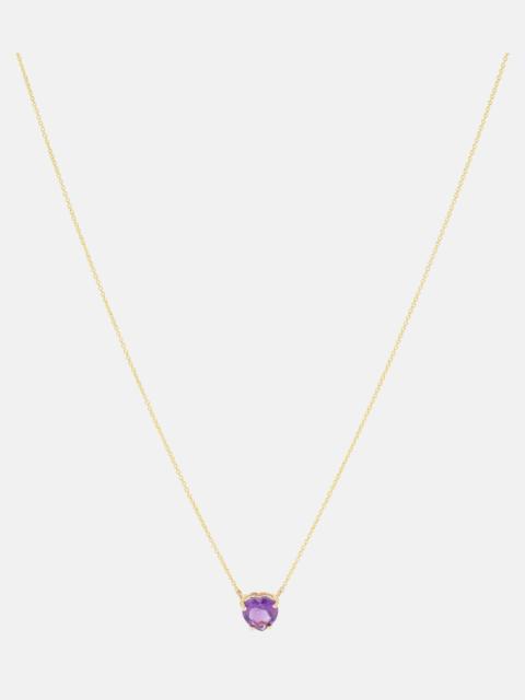 ROXANNE FIRST Honor's Lilac Heart 14kt gold necklace with amethyst
