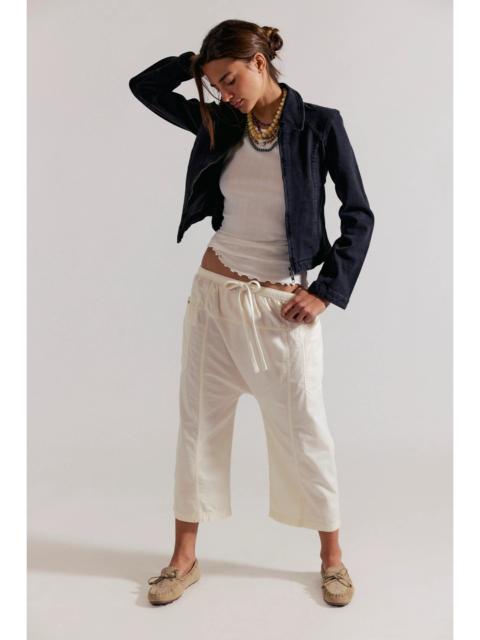 FREE PEOPLE Need You Now Solid Cotton-Poplin Harem Pants
