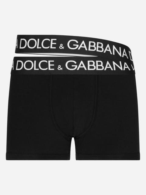 Dolce & Gabbana Two-way-stretch jersey boxers with double waistband