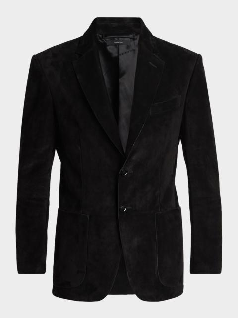 TOM FORD Men & apos;s Suede Single-Breasted Blazer