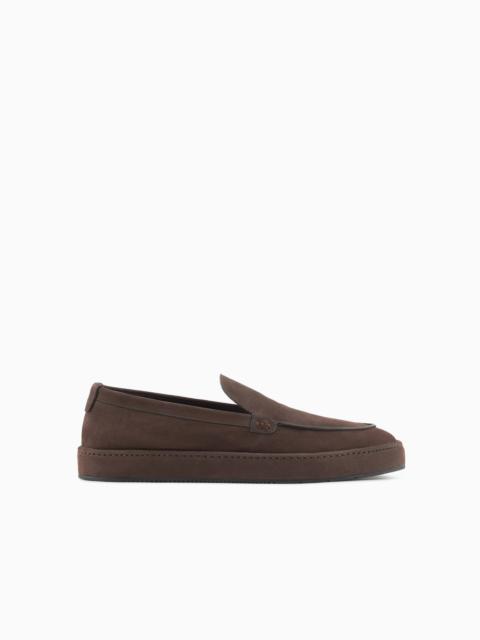 Nubuck slip-ons