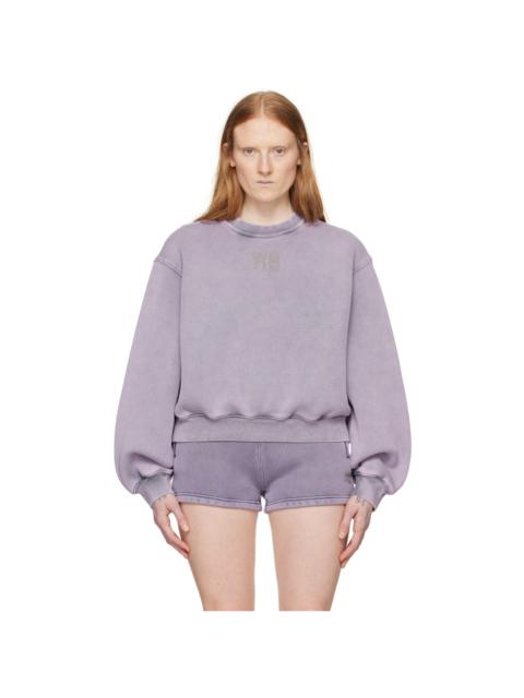 Purple Printed Sweatshirt